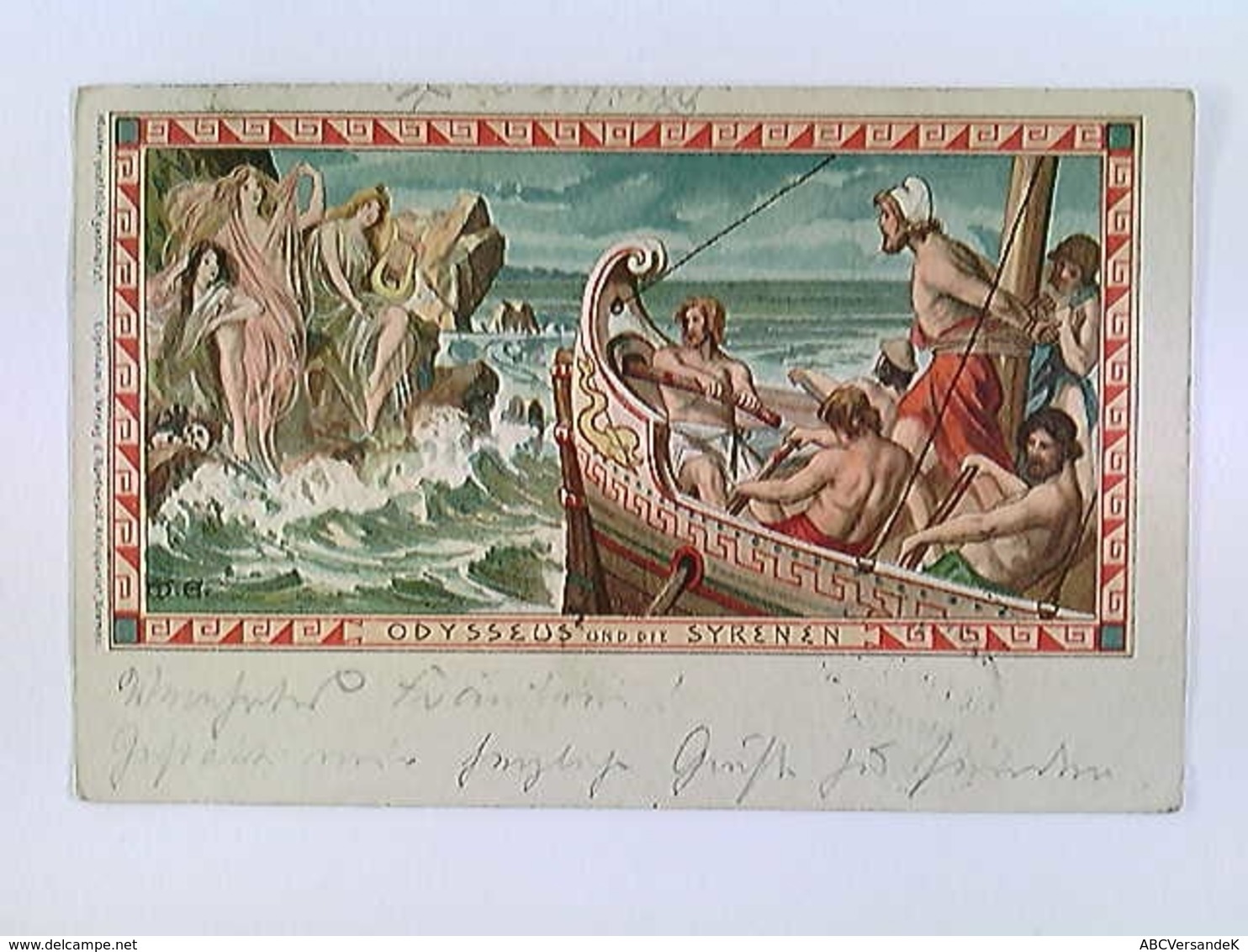 Künstler-AK Odysseus Und Die Syrenen, W.E., Gelaufen 1900 - Ohne Zuordnung