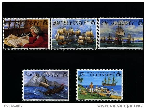 GUERNSEY - 1990 .GEORGE ANSON   SET  MINT NH - Guernesey