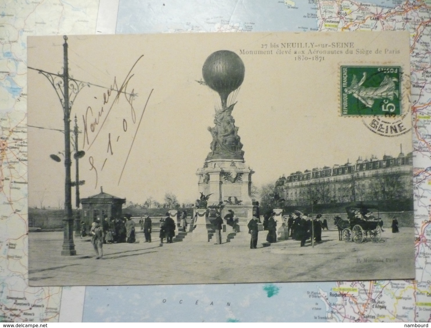 Monument élevé Aus Aéronautes Du Siège De Paris 1870-1871 - Neuilly Sur Seine