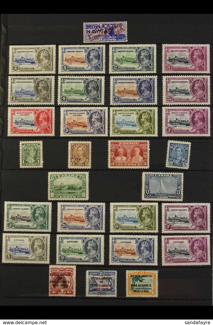 1935 KGV SILVER JUBILEE VFM COLLECTION A COMPLETE FINE MINT COLLECTION Presented On Stock Book Pages. We See All 64 Sets - Otros & Sin Clasificación