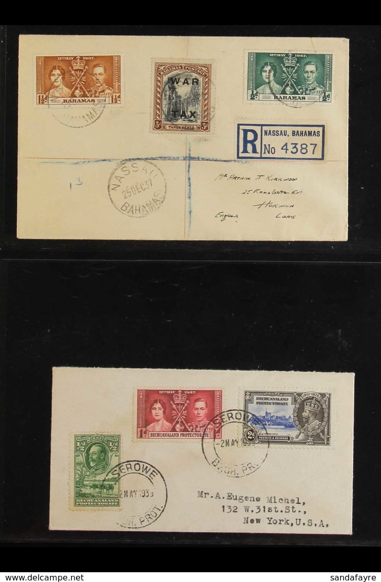 1937-40 "CORONATION" COVERS COLLECTION An Interesting Collection Of British Commonwealth Covers Bearing Various 1937 Cor - Sin Clasificación