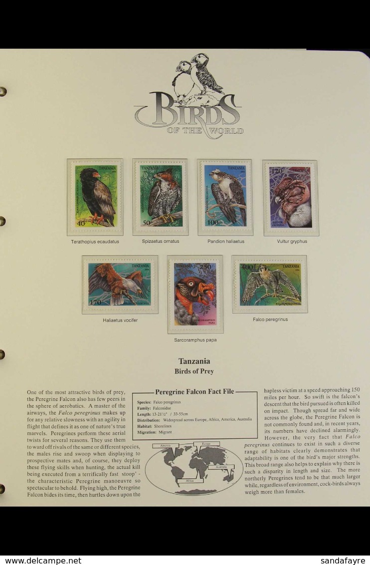 BIRDS OF THE WORLD 1980's To 1990's World Thematic Collection Of Never Hinged Mint Stamps, Plus Covers And Cards, Presen - Sin Clasificación