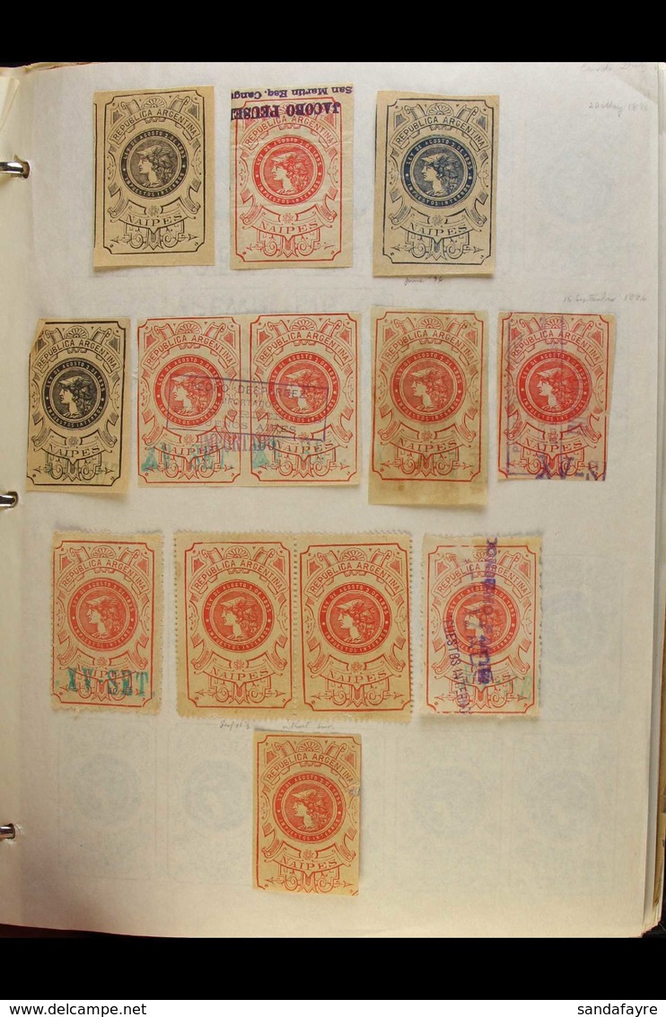 NATIONAL REVENUE STAMPS 1870's-1910's IMPRESSIVE COLLECTION In Two Albums, Mint & Used, Inc Many Large Blocks & Scarce C - Otros & Sin Clasificación