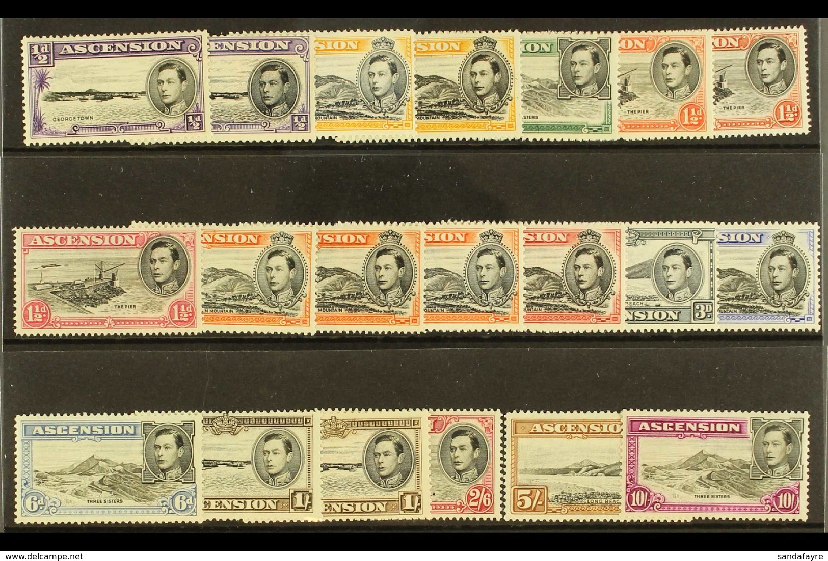 1938-52 DEFINITIVE SELECTION An ALL DIFFERENT Selection Of Definitive Issues With A Few Perforation Variants & Most Valu - Ascensión