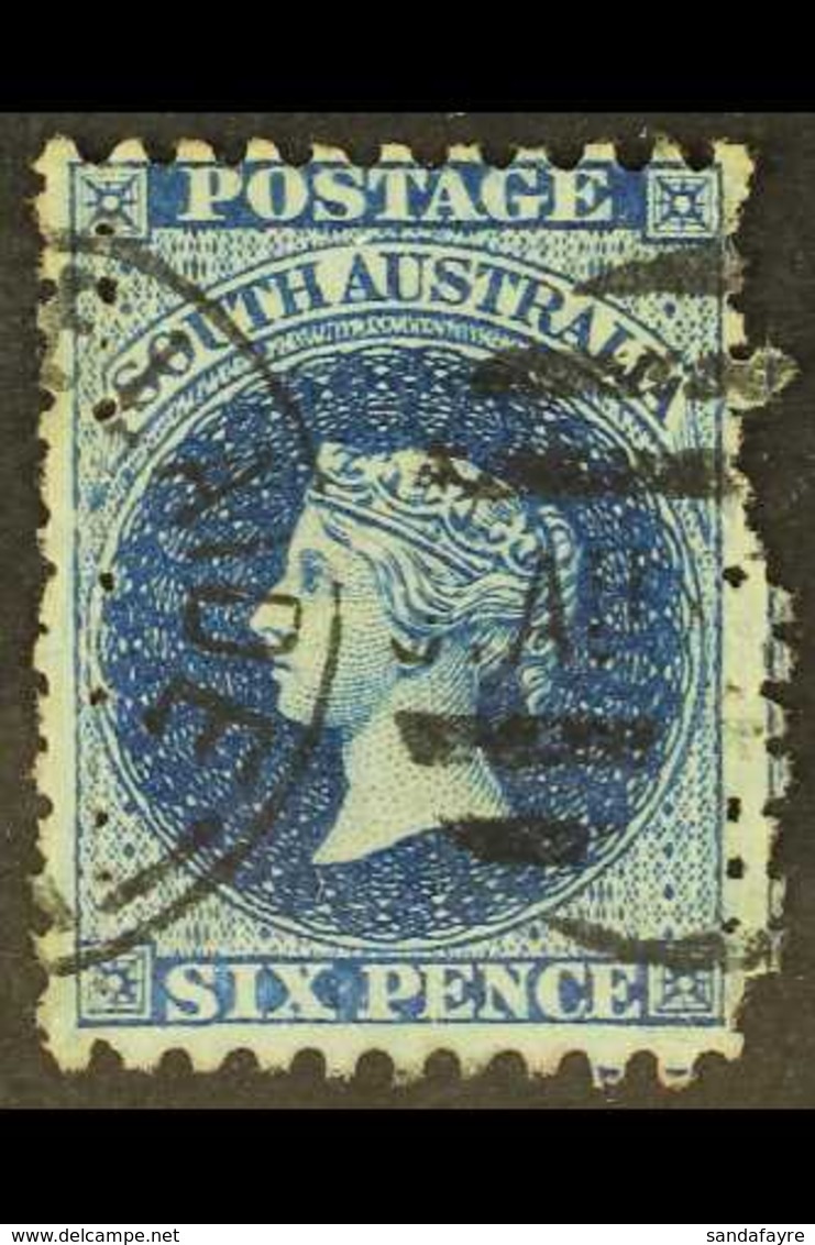 SOUTH AUSTRALIA 1870-73 6d Prussian Blue With DOUBLE VERTICAL PERFORATIONS On Both Sides, SG 105 Var, Fine Used, Fresh & - Otros & Sin Clasificación