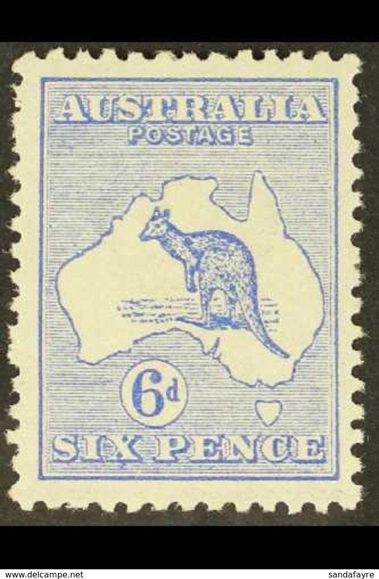 1913-14 6d Ultramarine Kangaroo, SG 9, Fine Mint. For More Images, Please Visit Http://www.sandafayre.com/itemdetails.as - Otros & Sin Clasificación