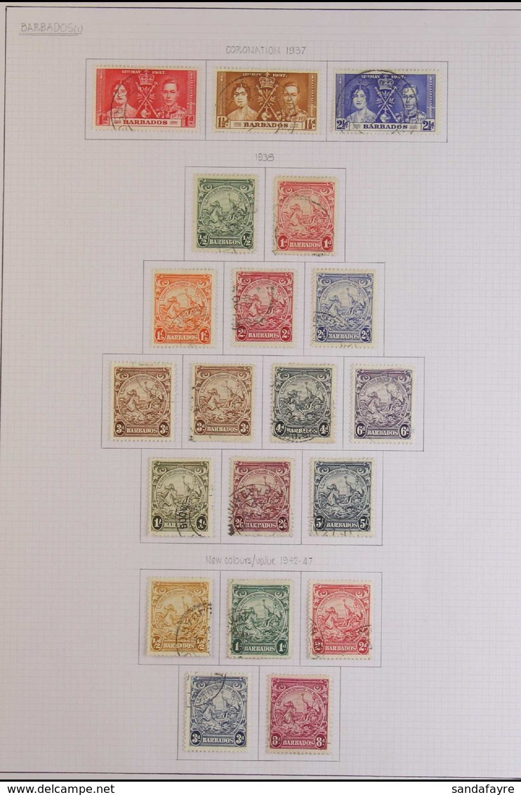 1937-1972 COLLECTION OF USED SETS. An Attractive, ALL DIFFERENT Collection Of Used Sets That Includes KGVI Omnibus Sets, - Barbados (...-1966)