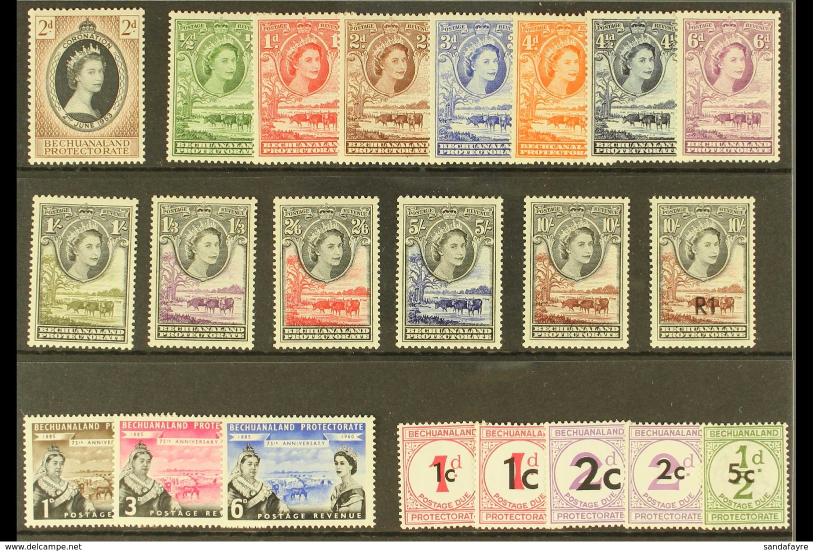1953-1961 NEVER HINGED MINT All Different Selection. Includes 1955-58 Definitives Complete Set And 1961 1R On 10s. (22 S - Sonstige & Ohne Zuordnung
