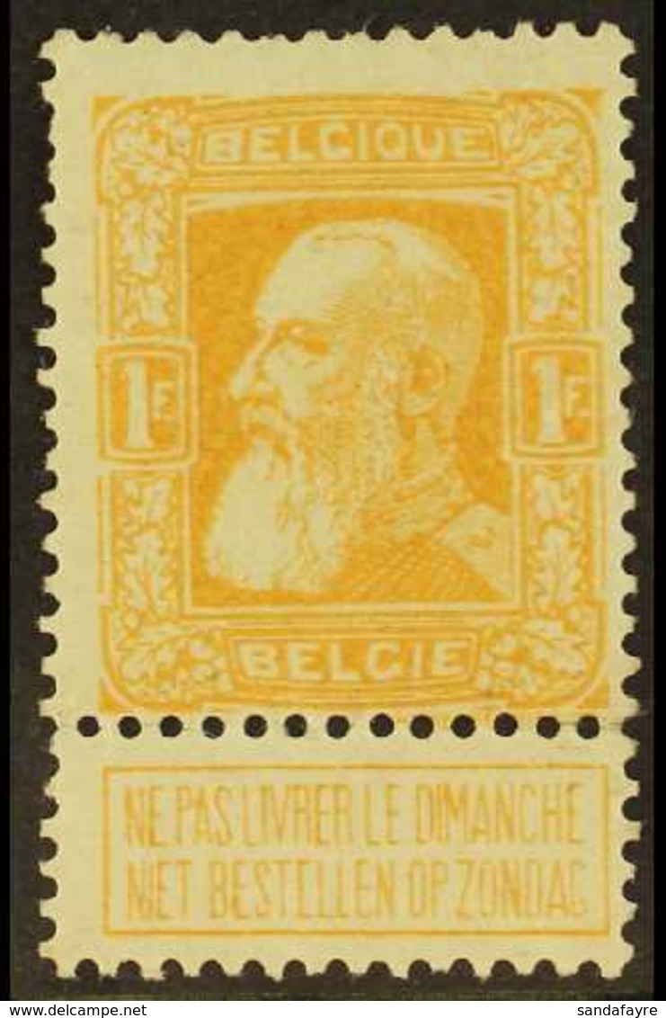 1905-08 1fr Orange-yellow, Mi 76a, SG 104, Light Corner Bend, Otherwise Fine Mint. For More Images, Please Visit Http:// - Otros & Sin Clasificación