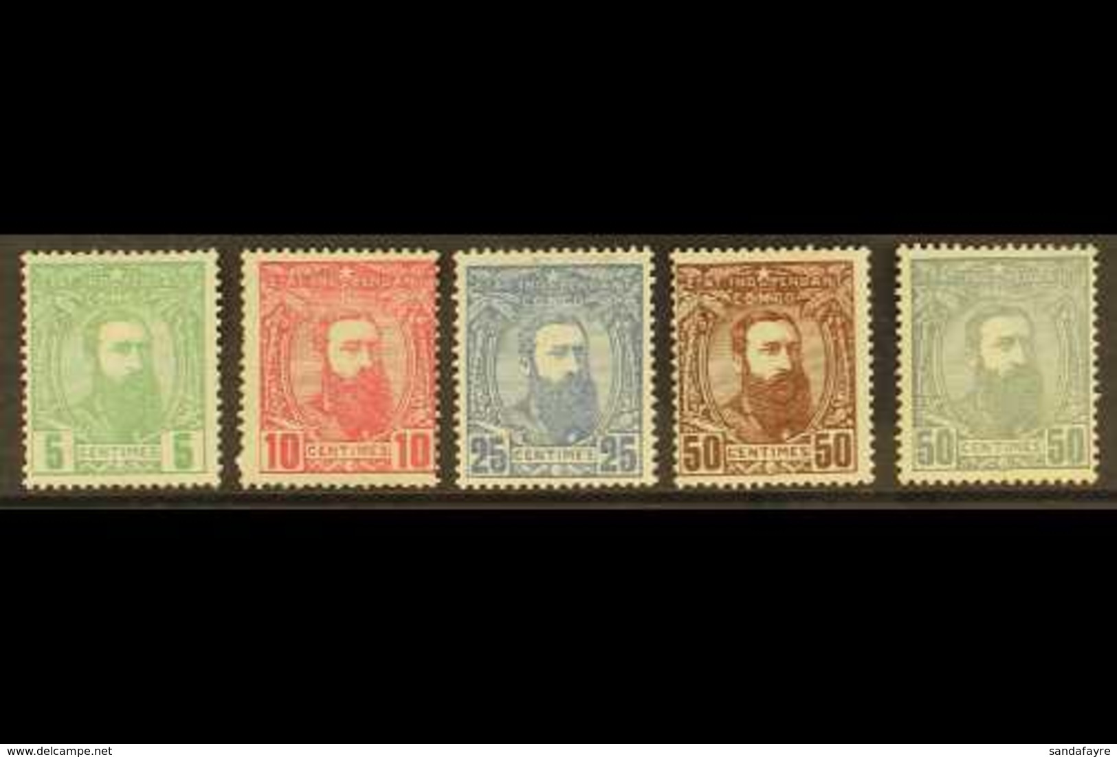 CONGO 1887-94 Set To Both 50c, COB 6/10, Fine Mint. (5 Stamps) For More Images, Please Visit Http://www.sandafayre.com/i - Otros & Sin Clasificación