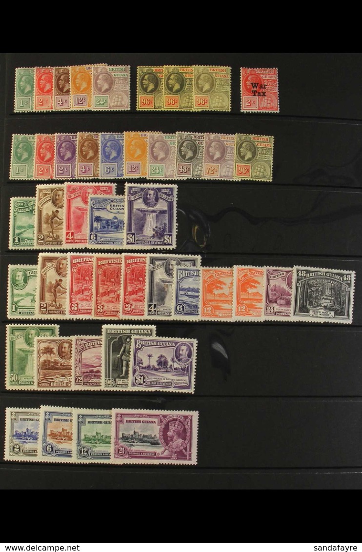 1913-35 FINE MINT COLLECTION Incl. 1913-21 96c Shades (3), 1921-27 Set (less 60c), 1931 Centenary Set, 1934 Set Plus Per - Guayana Británica (...-1966)