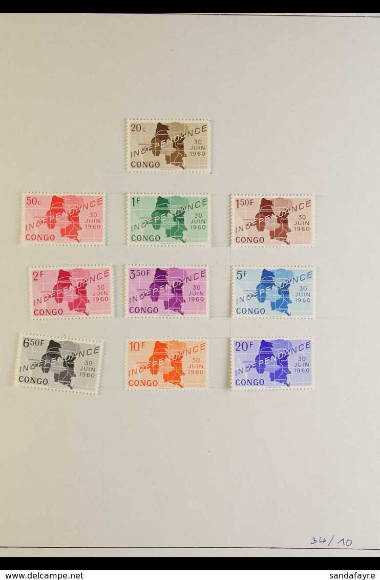 1960-65 EXTENSIVE COLLECTION Of Fine Mint Stamps And Covers Displayed In An Album, Includes Congo Issues From Independen - Otros & Sin Clasificación