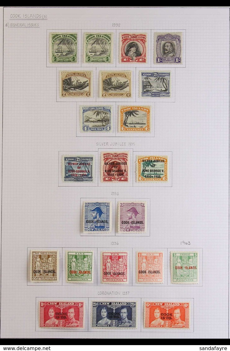 1919-1965 VERY FINE MINT COLLECTION Presented On A Series Of Album Pages. Includes 1919 KGV Range Of All Values, 1920 Pi - Islas Cook