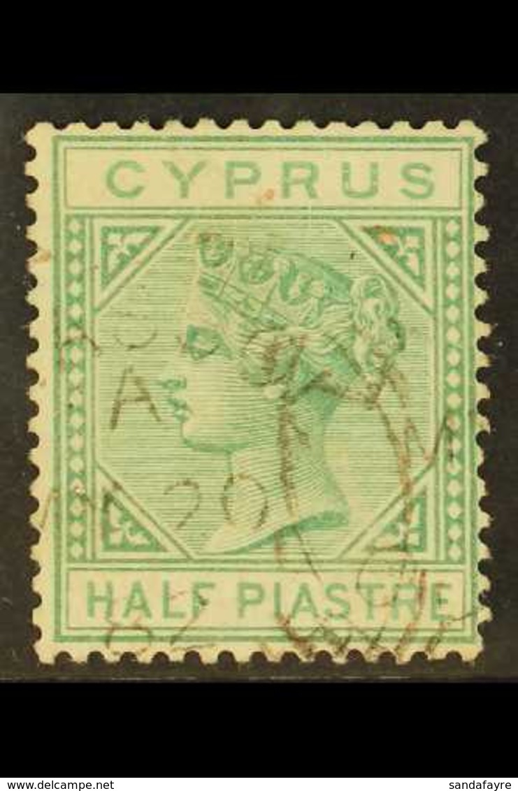 1882 ½d Emerald Green, Watermark "CA", SG 16, Very Fine Used With Clear Part May 20 1882 Cancel.  For More Images, Pleas - Otros & Sin Clasificación