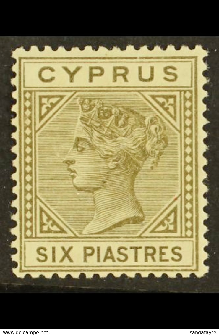 1882-86 6pi Olive-grey, Die I, Watermark Crown CA, SG 21, Fine Mint. For More Images, Please Visit Http://www.sandafayre - Otros & Sin Clasificación