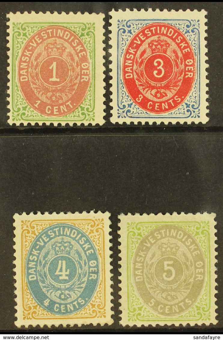 1896-1902 Perf 12½ 1c, 3c, 4c And 5c, SG 31/34, Very Fine Mint. (4) For More Images, Please Visit Http://www.sandafayre. - Danish West Indies