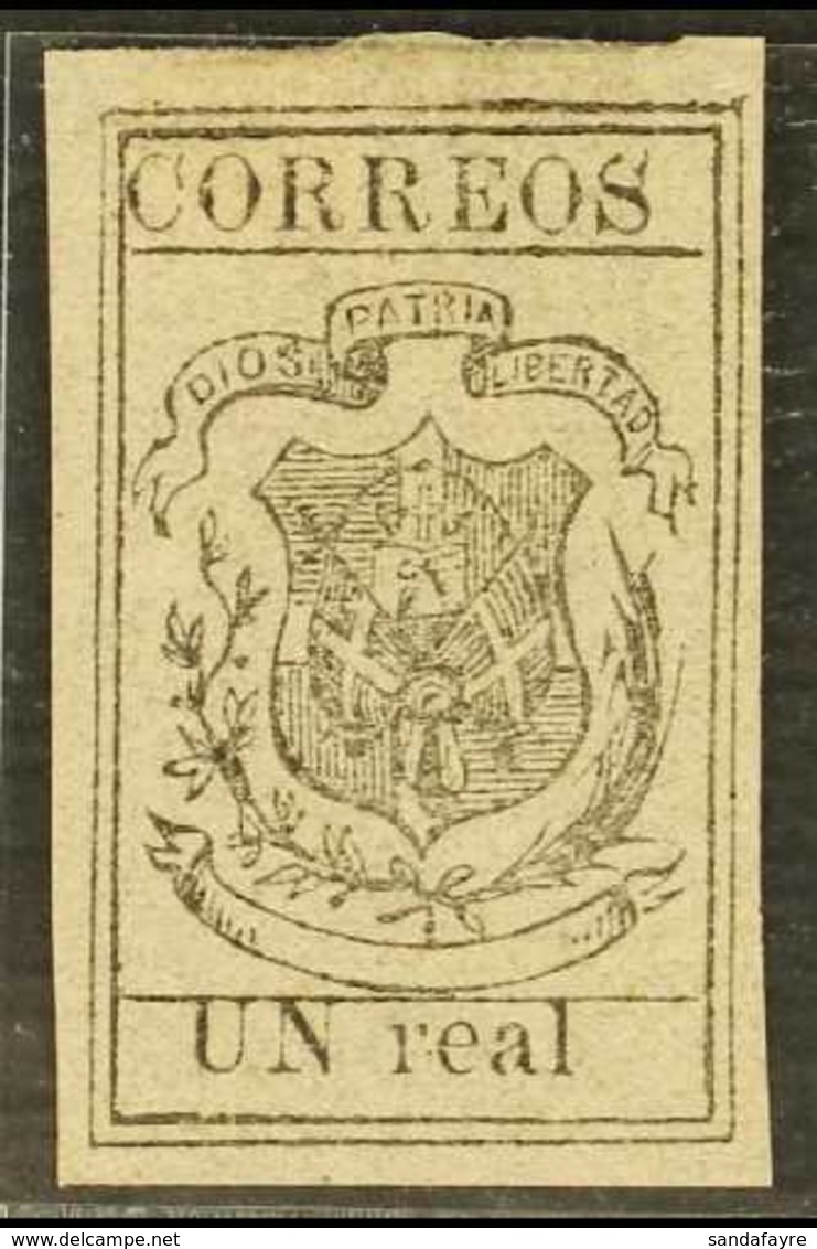 1866-74 UN Real On Flesh, Pelure Paper, Imperf, SG 15, Fine Unused, Four Margins. For More Images, Please Visit Http://w - República Dominicana