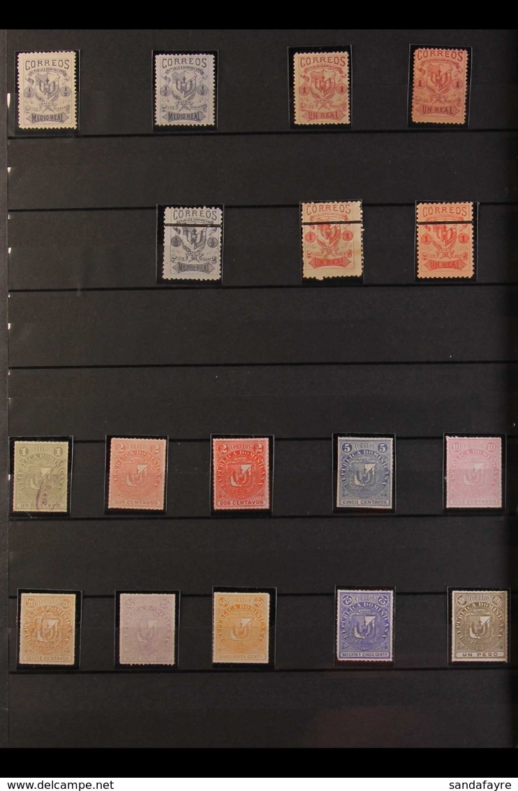 1879-1957 MINT & USED COLLECTION Housed In A Stock Book, We See 1879 UPU Set, Following Are Mixed Mint Or Used - 1880 &  - República Dominicana