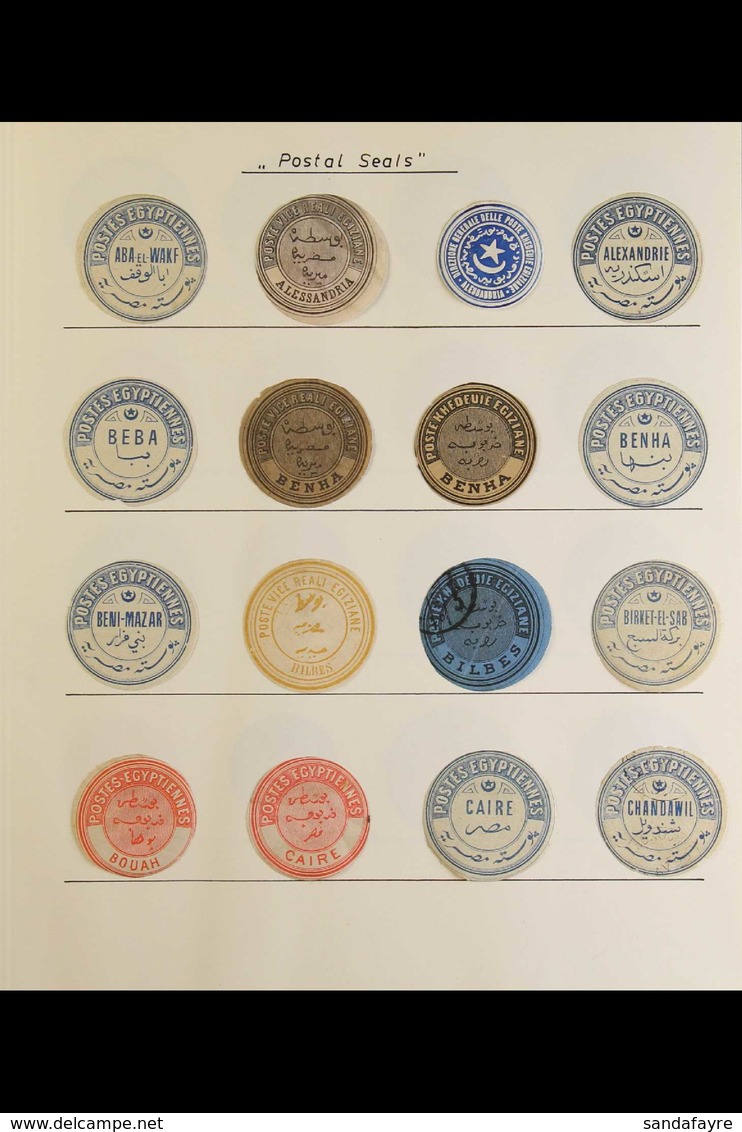 INTERPOSTAL SEALS 19th Century Interesting Collection Of All Different Local Interpostal Seals With Many Scarcer Types P - Altri & Non Classificati