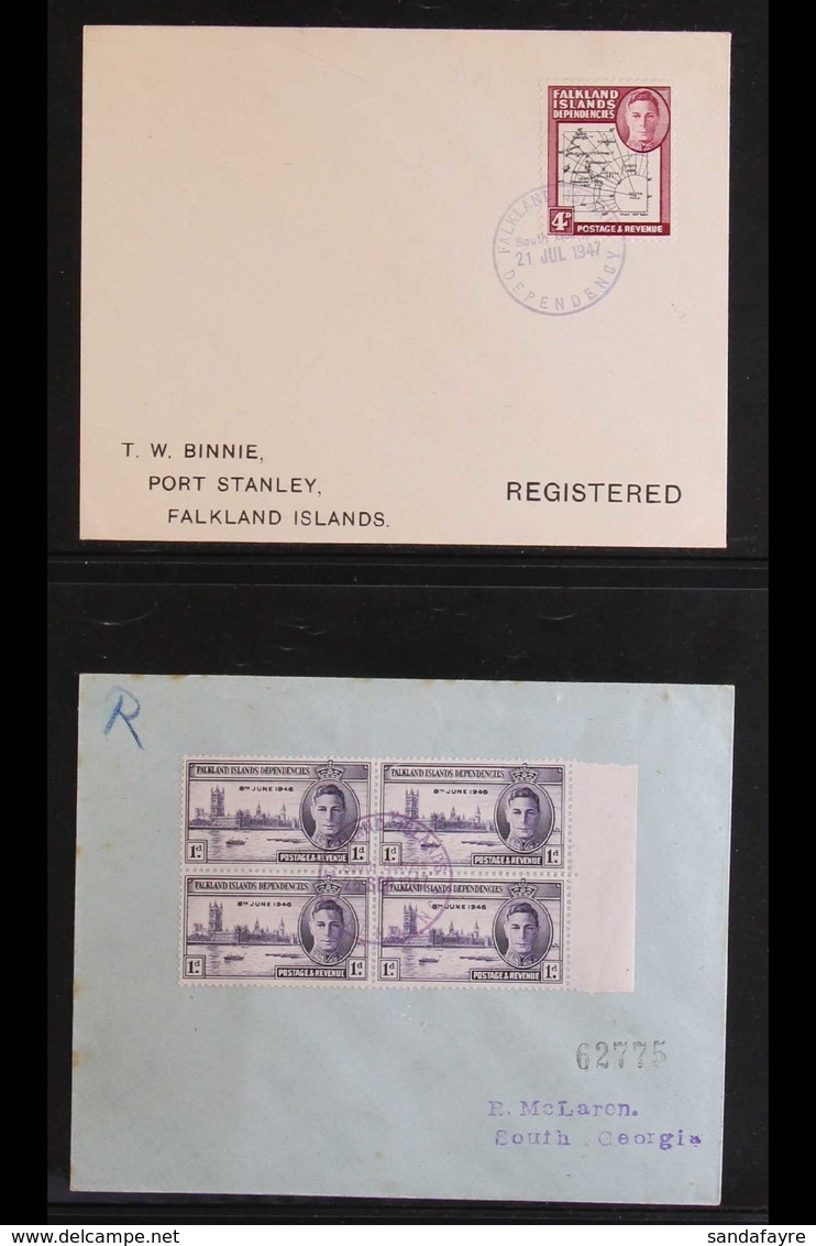 1947-60 COVERS COLLECTION A Fine Collection Of Covers Featuring A Good Range Of Dependencies Postmarks, Includes 1947 So - Islas Malvinas