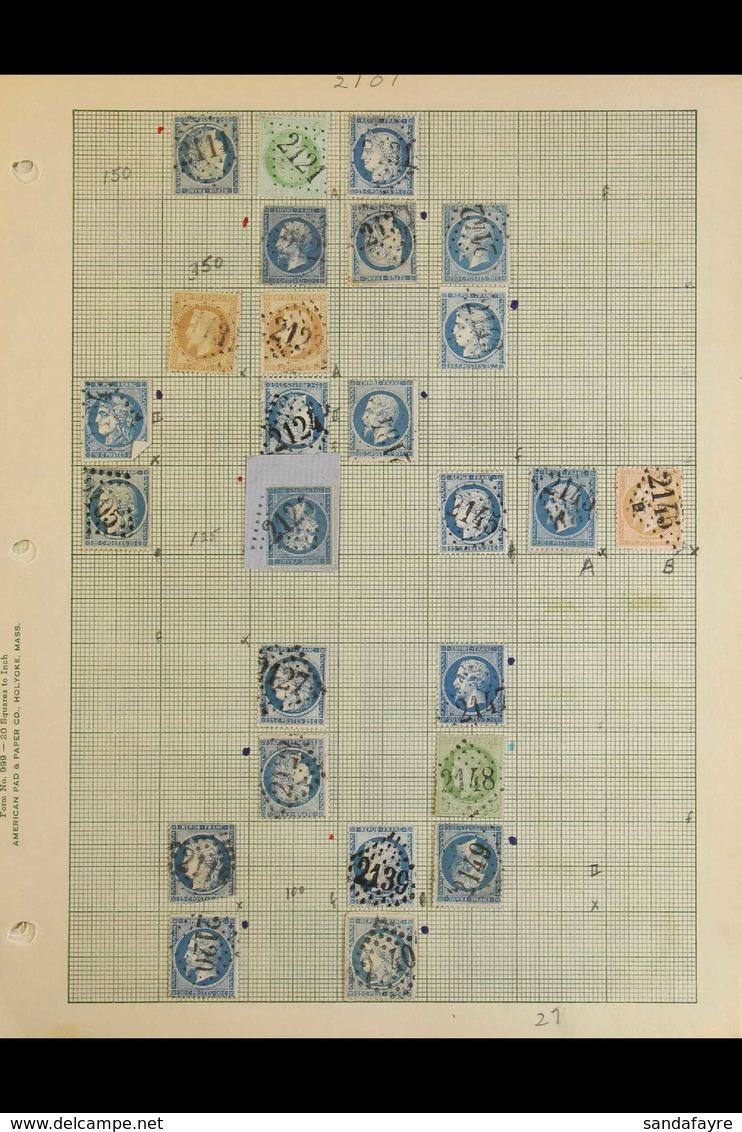 19TH CENTURY NUMERAL POSTMARKS COLLECTION An Impressive Collection Of Clear To Superb Strikes Of Large Numerals In Diamo - Otros & Sin Clasificación