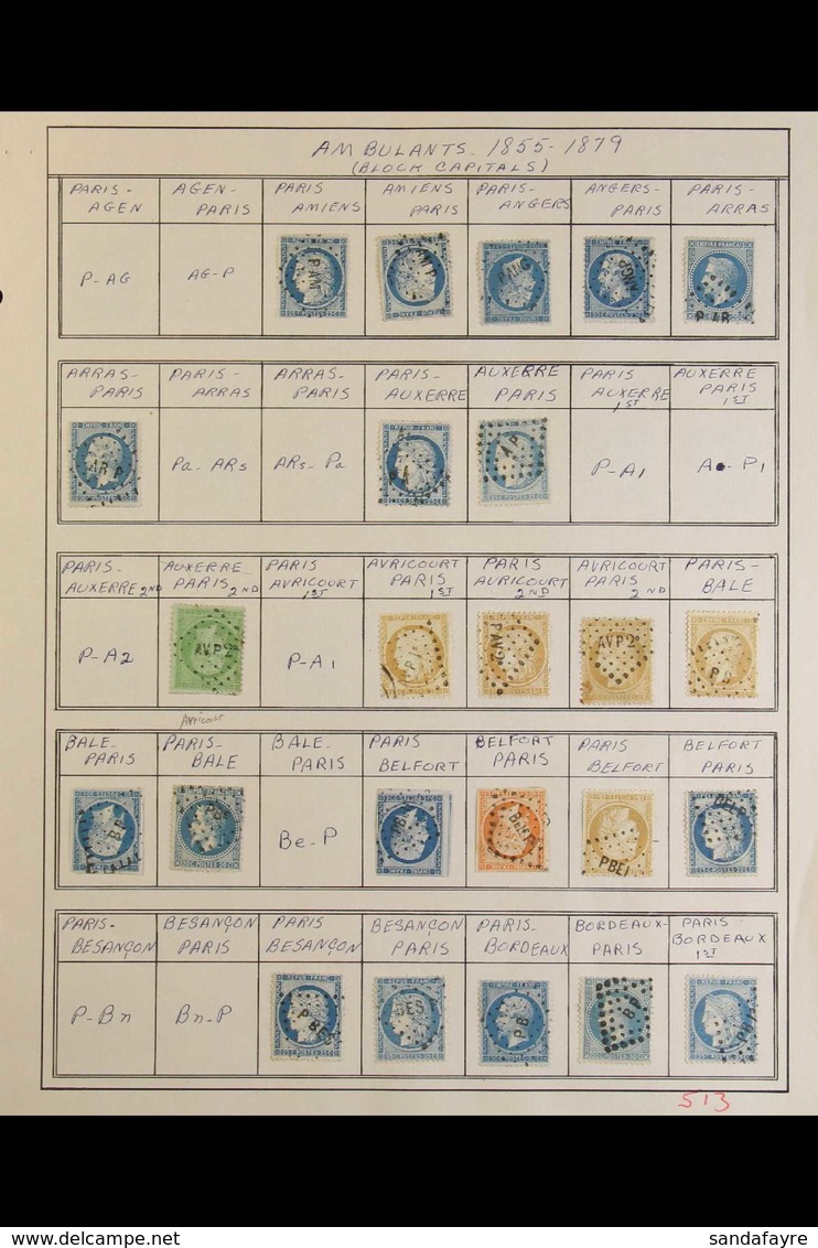 AMBULANT (TRAVELLING POST OFFICES) CODED DOTTED DIAMOND POSTMARKS COLLECTION A Lovely Collection Of Clear To Superb Stri - Otros & Sin Clasificación