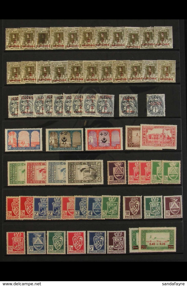 ALGERIA 1924-1958 FINE MINT RANGES With Some Duplication On Stock Pages, Includes 1927 +2f On 2f & +5f On 5f Surcharges, - Otros & Sin Clasificación