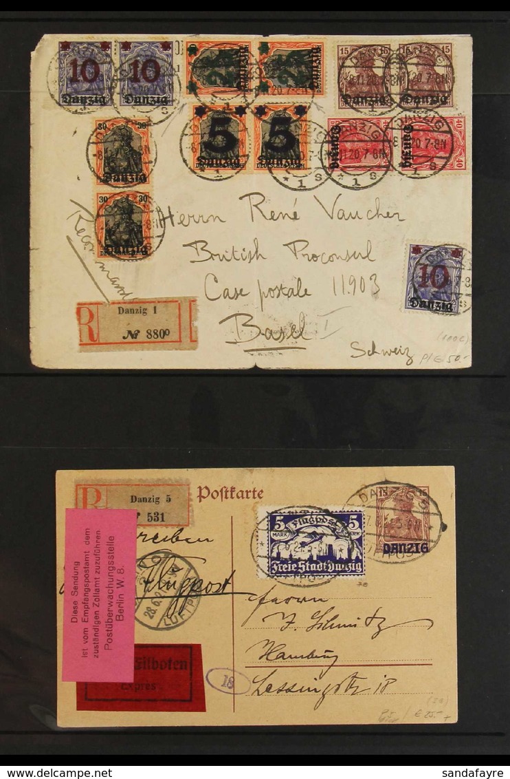 1920-1939 COVERS AND CARDS COLLECTION An Attractive Collection Of Mostly Commercial Or Registered Mail To Switzerland Wh - Otros & Sin Clasificación