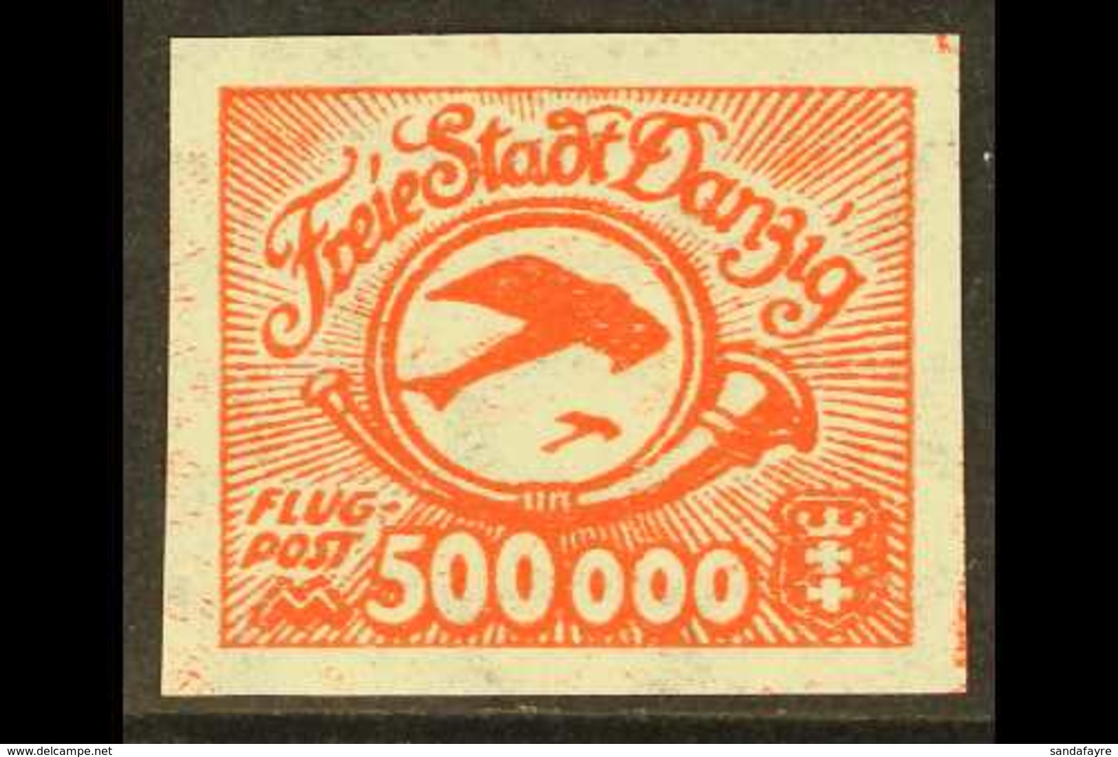 1923 (18 OCT) 500,000M Red Air, IMPERF, Michel 178 U, Never Hinged Mint, Expertised OECHSNER, BPP. For More Images, Plea - Otros & Sin Clasificación