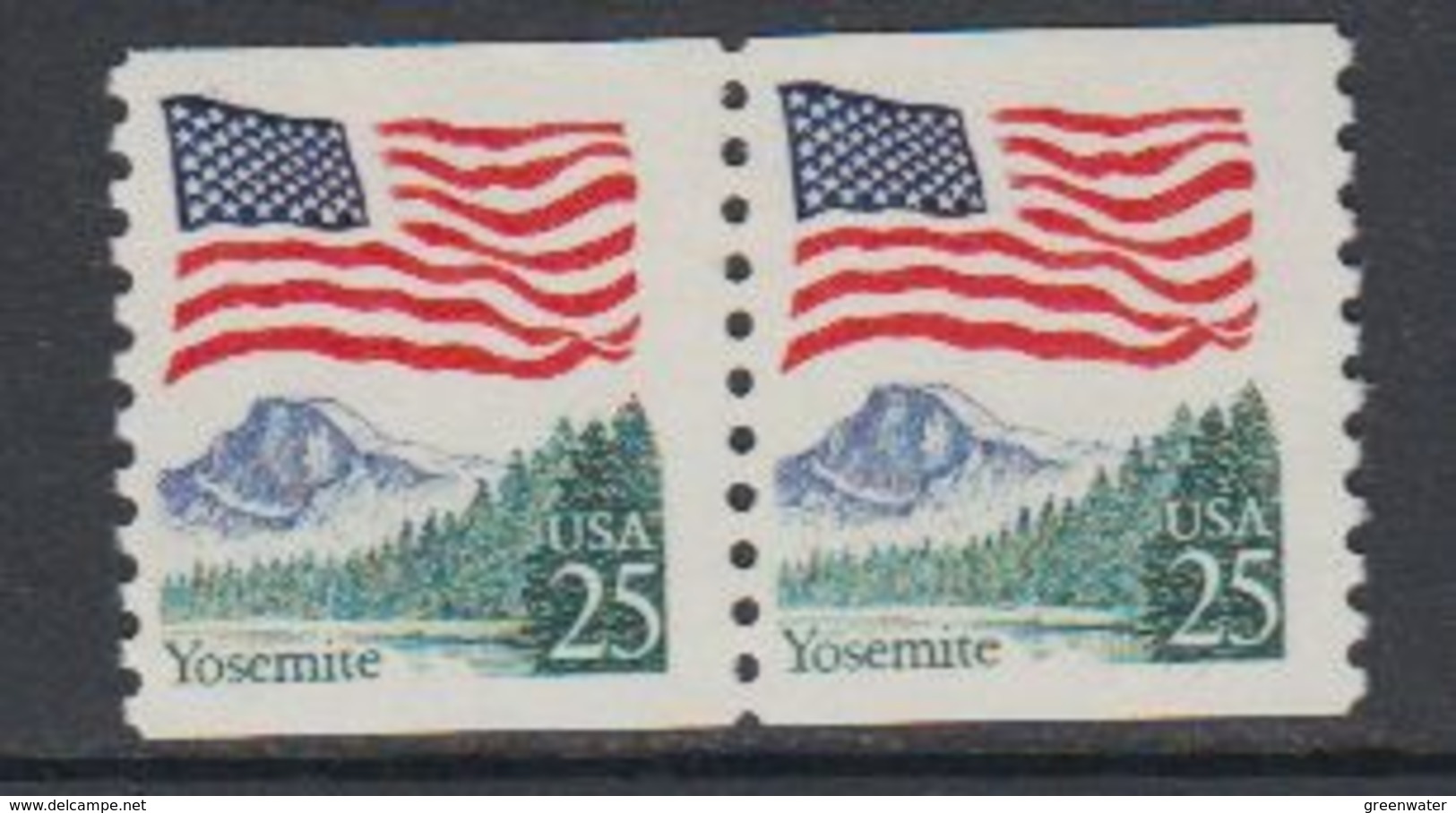 USA 1988 Yosemite (coil Stamps) 1v Pair ** Mnh (40747G) - Neufs