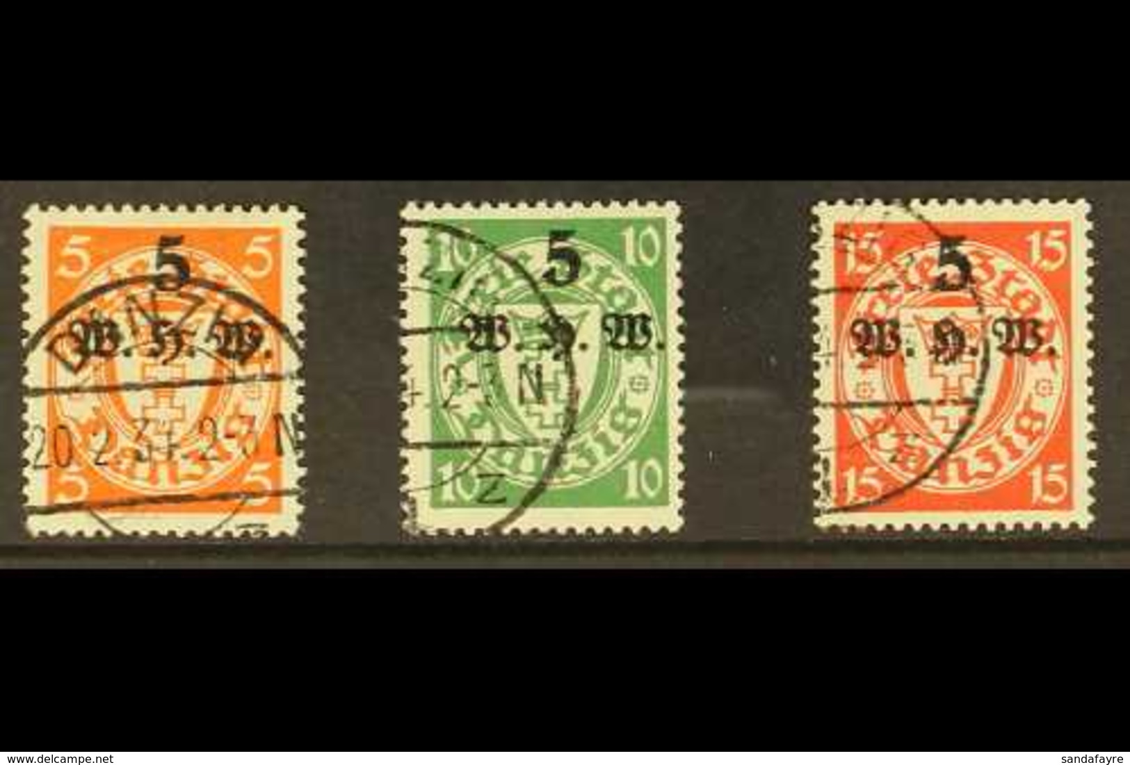 1934 Winter Relief Complete Set, Michel 237/239, Very Fine Used. (3 Stamps) For More Images, Please Visit Http://www.san - Otros & Sin Clasificación