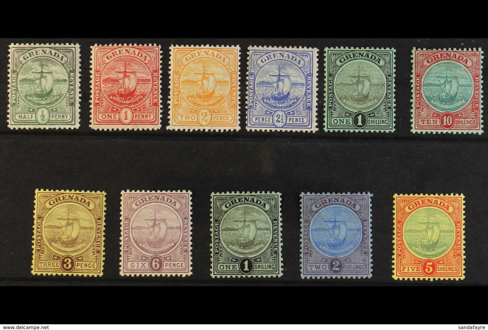 1906 - 11 Badge Of The Colony, Set Complete, SG 77/88, Very Fine Mint. (11 Stamps) For More Images, Please Visit Http:// - Granada (...-1974)