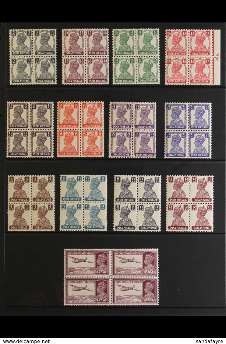 1940-49 MINT/ NHM BLOCKS OF 4 COLLECTION. A Mostly Never Hinged Mint, BLOCKS OF 4 Selection Presented On Protective Stoc - Otros & Sin Clasificación