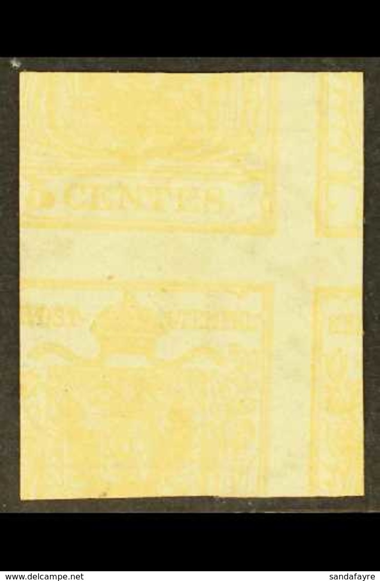 LOMBARDY VENETIA 1851 5c Yellow Ochre, Variety "Upright Off-set On Reverse", Sass 13A, Superb Used. For More Images, Ple - Sin Clasificación