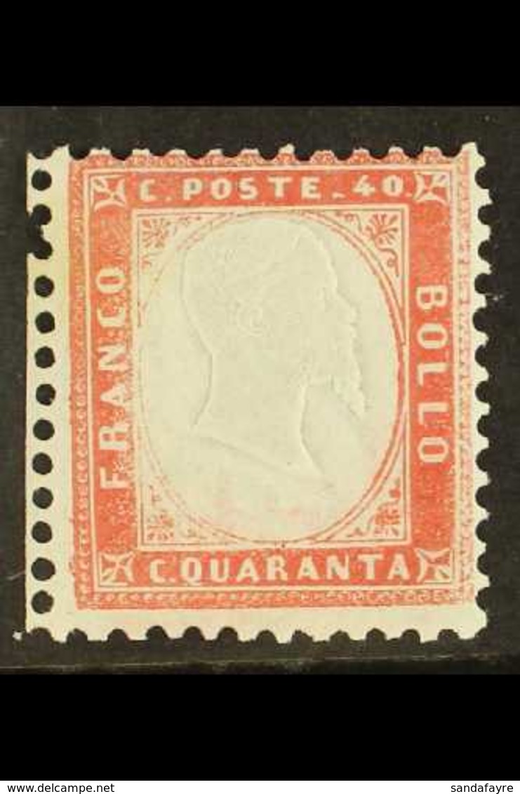 1862 40c Deep Rose Carmine, Sass 3a, Superb NHM. Signed E Diena And Sorani, Cat €560 (£475) For More Images, Please Visi - Sin Clasificación