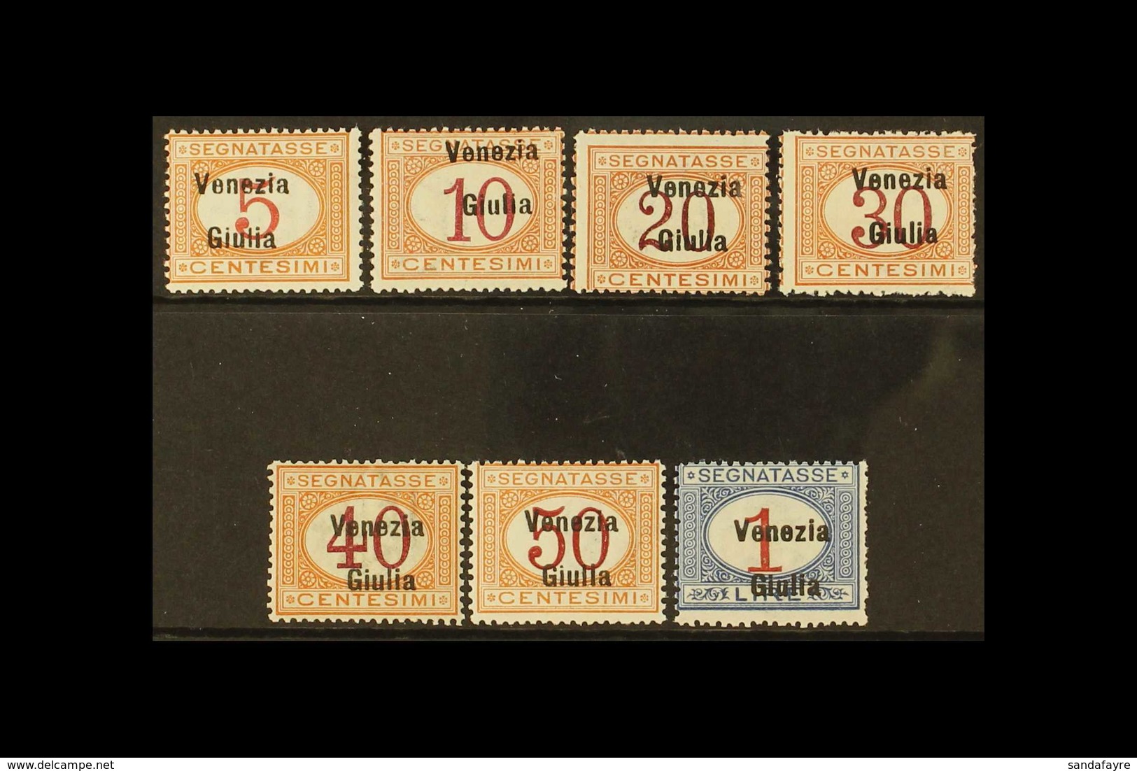 VENEZIA GIULIA POSTAGE DUES 1918 Set Complete, Sass S4, Never Hinged Mint. 1L Rough Perfs At Right. Cat €2500 (£2125) (7 - Sin Clasificación