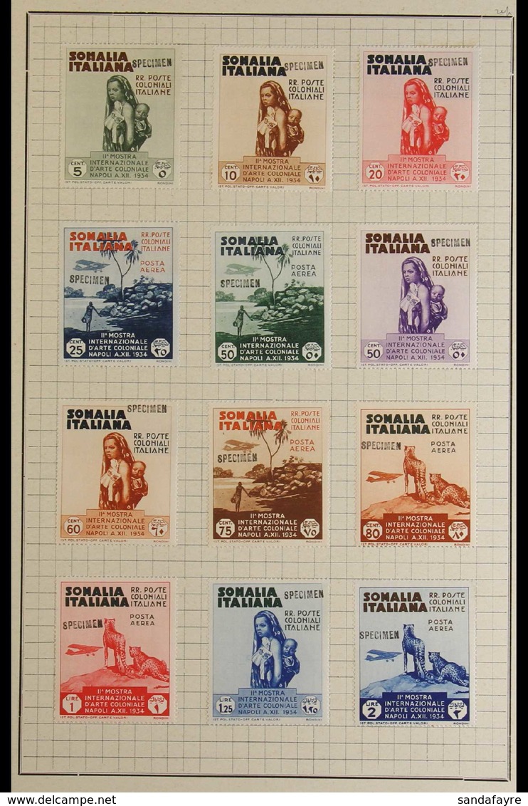 SOMALIA Fabulous Assembly Of Complete Sets On UPU Pages From The French Morocco Postal Archive Including 1934 Second Int - Otros & Sin Clasificación