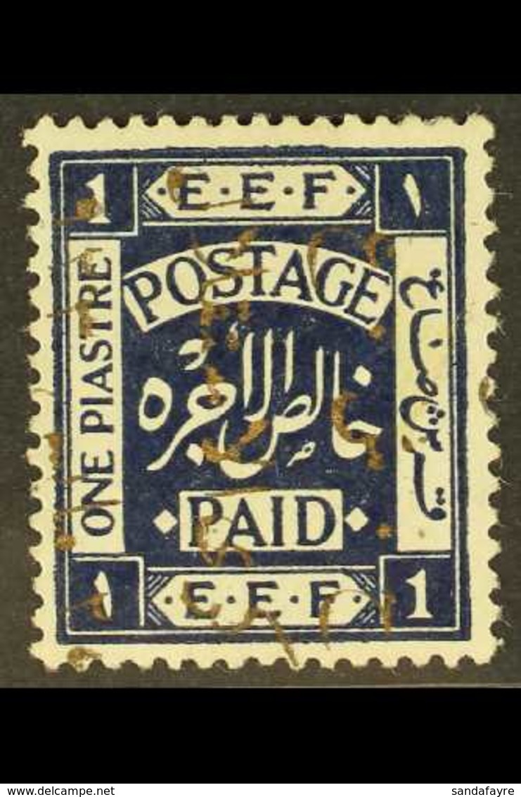 1923 1p Independence Commem, Ovptd In Gold Reading Upwards, SG 103B, Very Fine Mint. For More Images, Please Visit Http: - Jordania