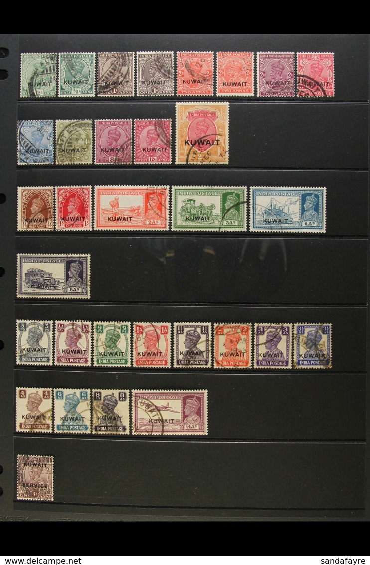 1929-1945 FINE USED COLLECTION On A Stock Page, All Different, Inc 1929-37 Most Vals To 4a, 8a, 12a & 2r, 1939 Set (ex 4 - Kuwait