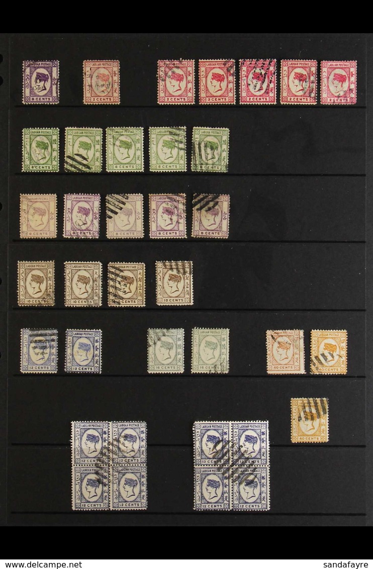 1891-1904 INTERESTING USED COLLECTION/ACCUMULATION. A Most Interesting Used Range With Many Cds Cancelled Examples Prese - Borneo Septentrional (...-1963)
