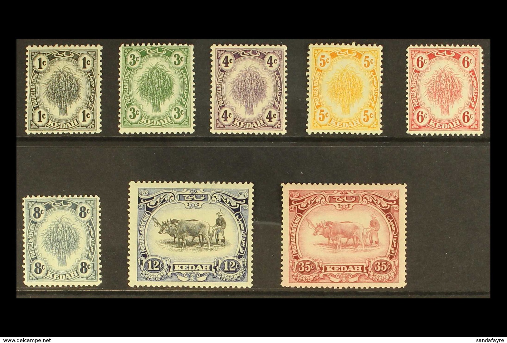 KEDAH 1922-40 Set, SG 52/59, Fine Mint. (8 Stamps) For More Images, Please Visit Http://www.sandafayre.com/itemdetails.a - Otros & Sin Clasificación