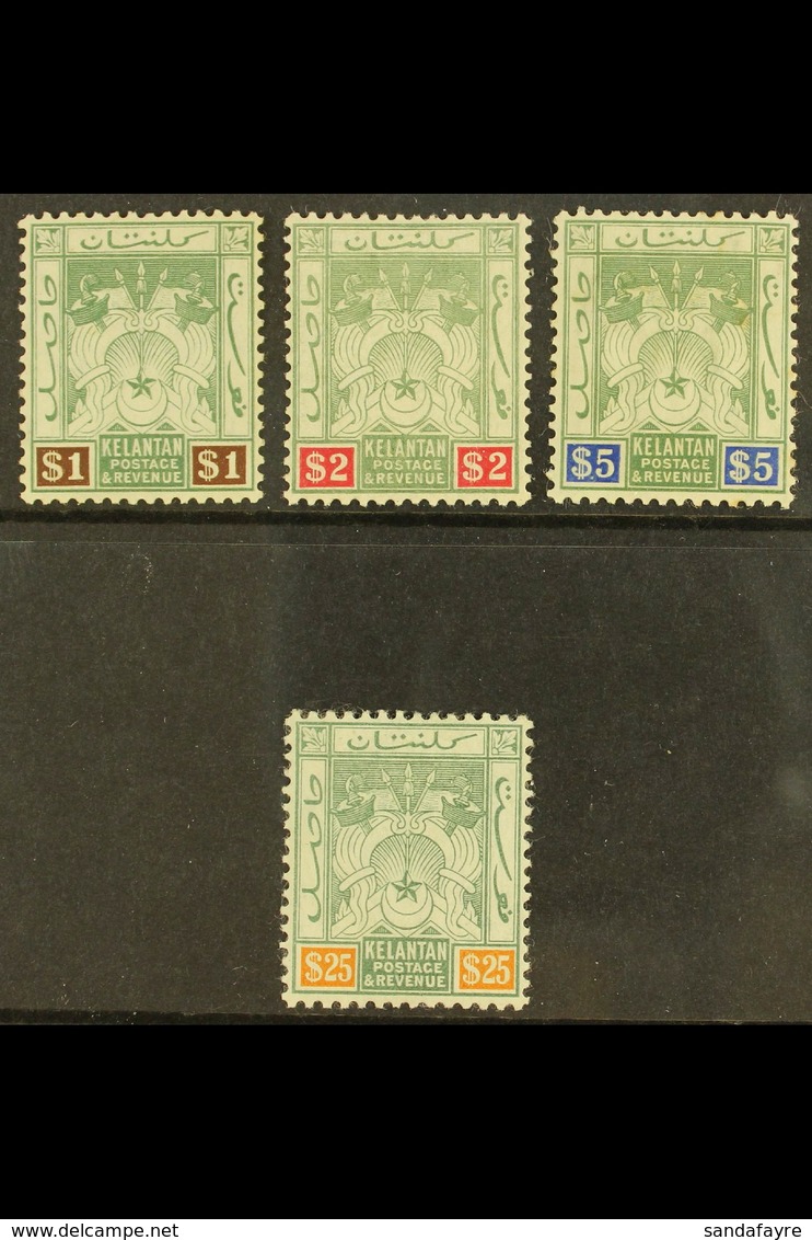 KELANTAN 1911 $1 Green And Brown To $25 Green And Orange, SG 9a - 12, Very Fine Mint. (4 Stamps) For More Images, Please - Otros & Sin Clasificación
