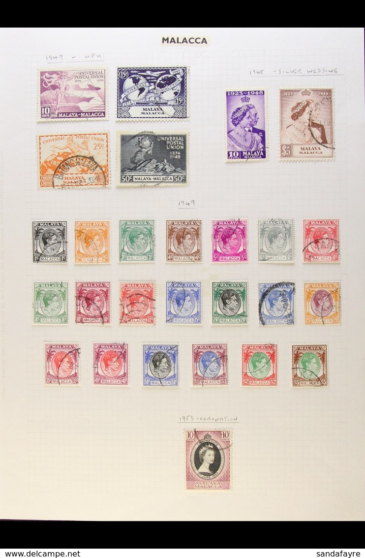 MALACCA 1948-1986 COMPLETE VERY FINE USED. A Delightful Complete Basic Run, SG 1 Right Through To SG 102. Lovely Quality - Otros & Sin Clasificación