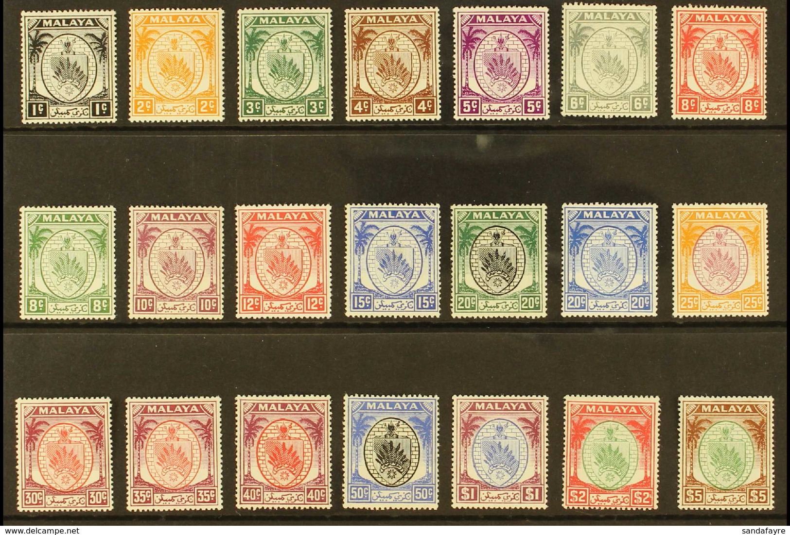 NEGRI SEMBILAN 1949-55 Sultan Complete Set, SG 42/62, Very Fine Mint, Very Fresh. (21 Stamps) For More Images, Please Vi - Otros & Sin Clasificación