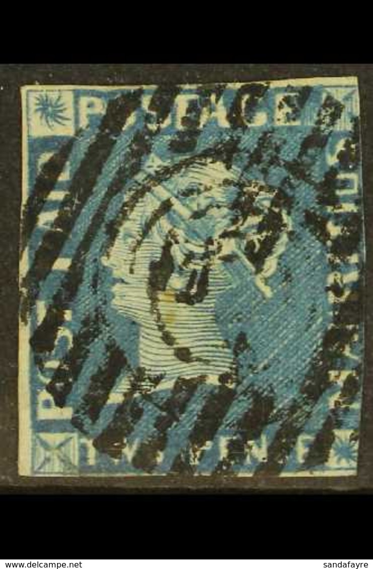 1848-59 2d Blue Early Impression (position 2), SG 8, Fine Used With 3 Clear Margins, Just Into The Frame At Right. Good  - Mauricio (...-1967)