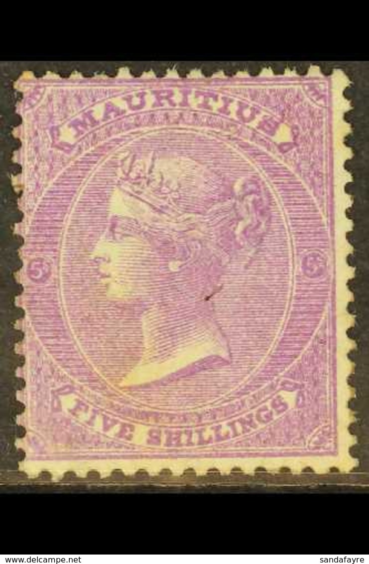 1863 5s Bright Mauve, Wmk CC, SG 72, Fine Mint, Part Og. Cat £325 For More Images, Please Visit Http://www.sandafayre.co - Mauricio (...-1967)