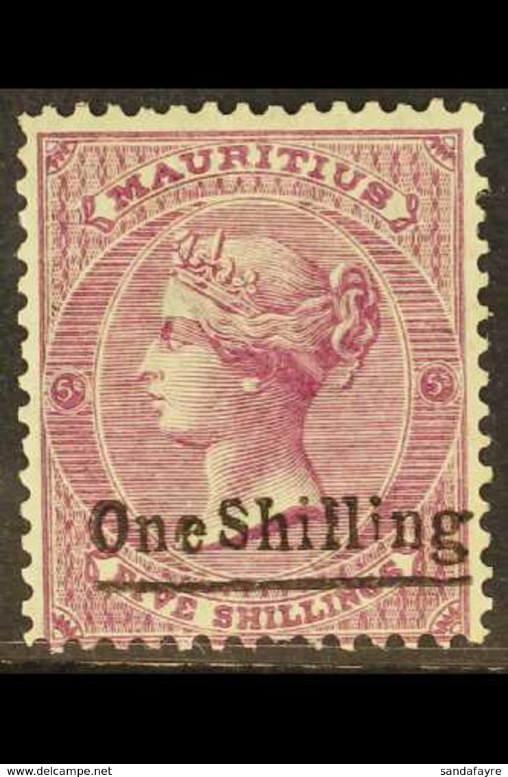 1877 1s On 5s Rosy Mauve, SG 81, Very Fine Mint. Scarce Stamp. For More Images, Please Visit Http://www.sandafayre.com/i - Mauricio (...-1967)