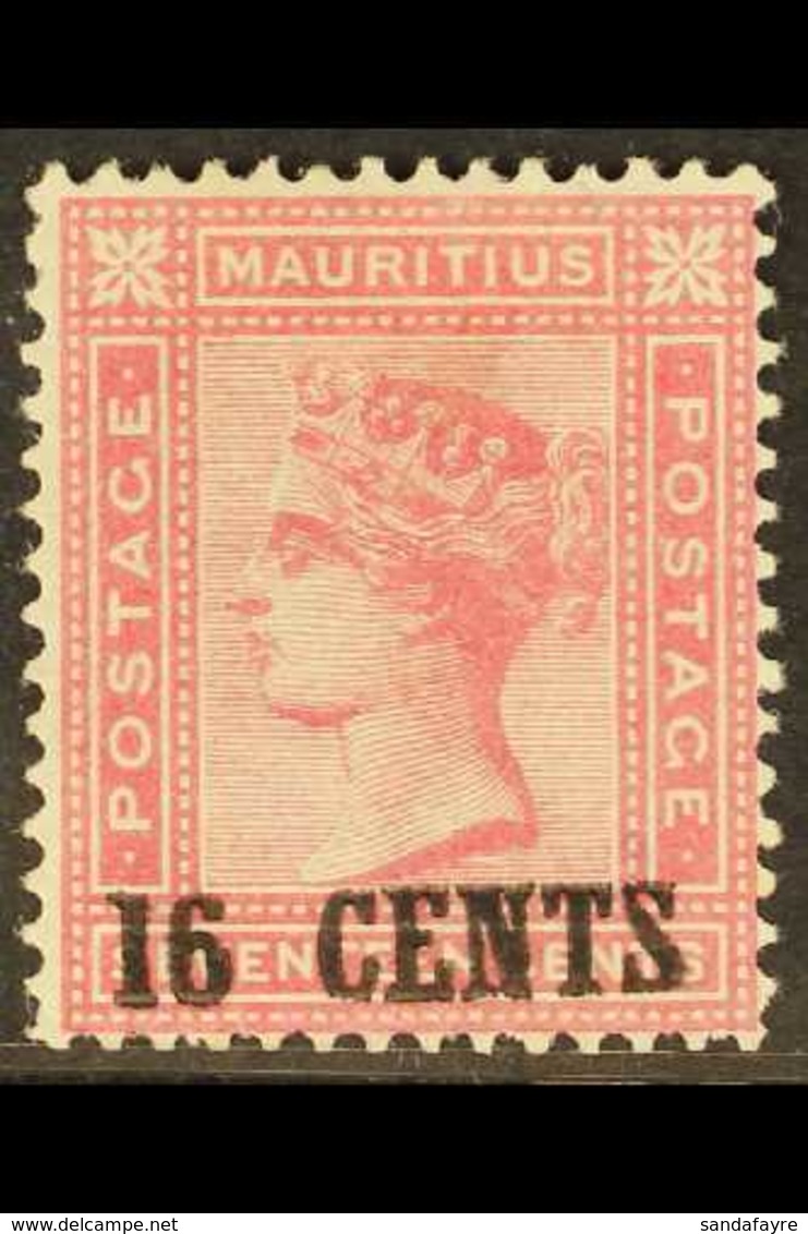 1883 16c On 17c Rose, SG 114, Very Fine Mint. Rare Stamp. For More Images, Please Visit Http://www.sandafayre.com/itemde - Mauricio (...-1967)