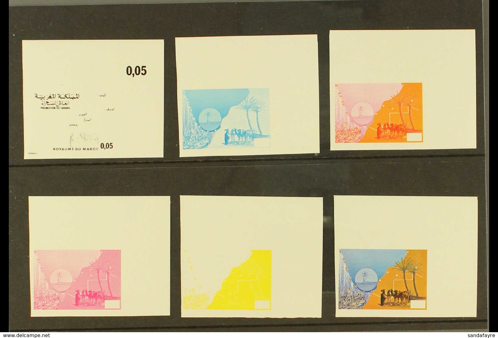 1978 PROMOTION OF THE SAHARA A Set Of Six IMPERF PROGRESSIVE PROOFS For An Unissued 0.05d Value - The Design Adopted For - Otros & Sin Clasificación