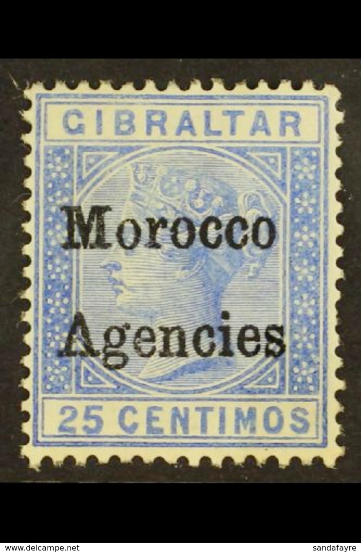 1898-1900 25c Ultramarine With INVERTED "V" FOR "A" Variety, SG 4a, Fine Mint. For More Images, Please Visit Http://www. - Otros & Sin Clasificación